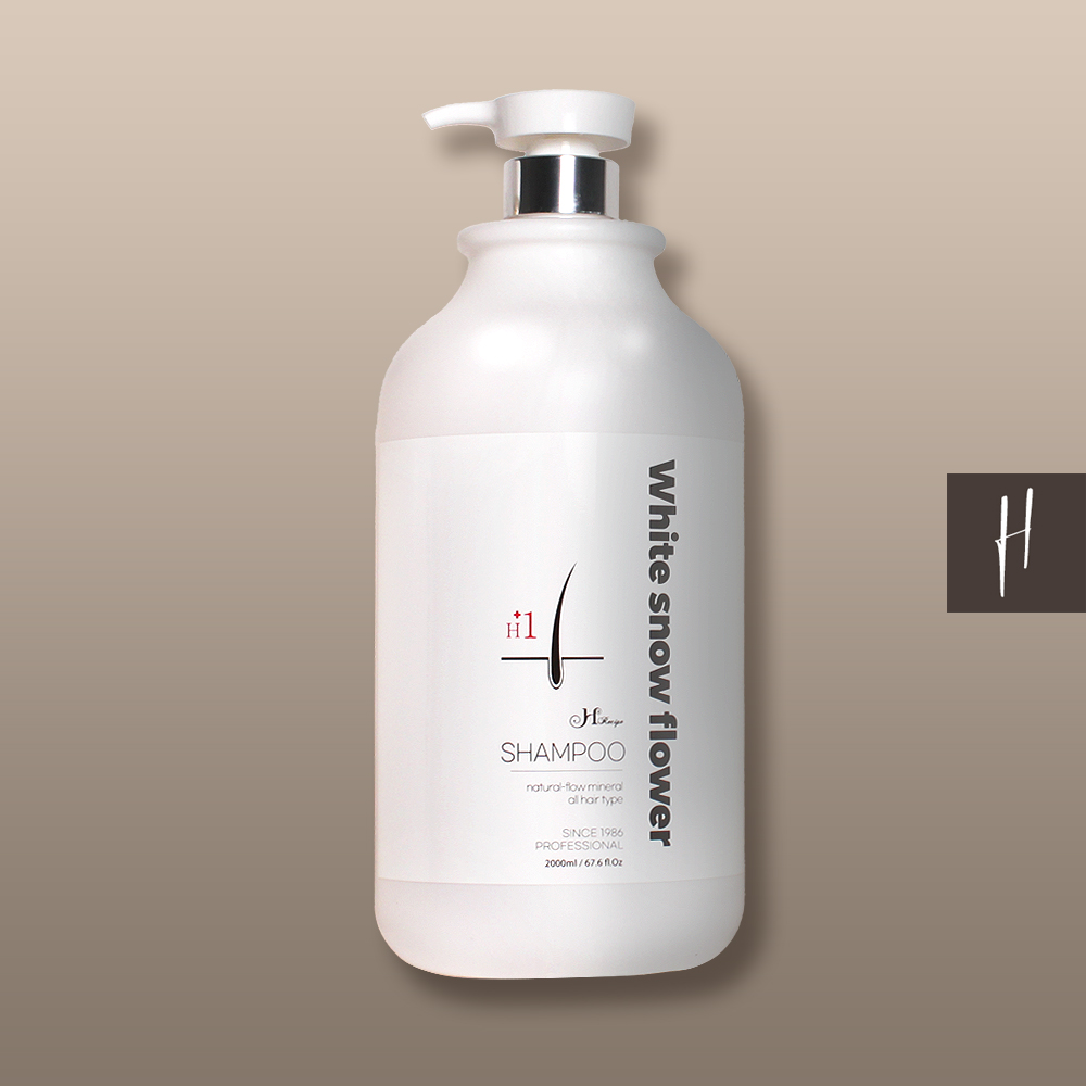 하얀눈꽃샴푸2000ml 탈모완화 약산성두피케어 무실리콘 지루성 정수리냄새 - 상품 이미지