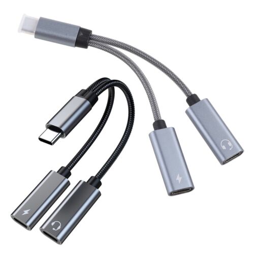 C타입이어폰젠더 60W PD 급속충전 동시연결 2in1 듀얼 CtoC 연결잭 아이폰 상품 이미지