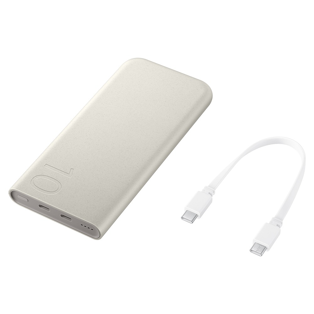삼성 25W 보조배터리 C타입 10000mAh EB-P3400 베이지 케이블홀더 패키지