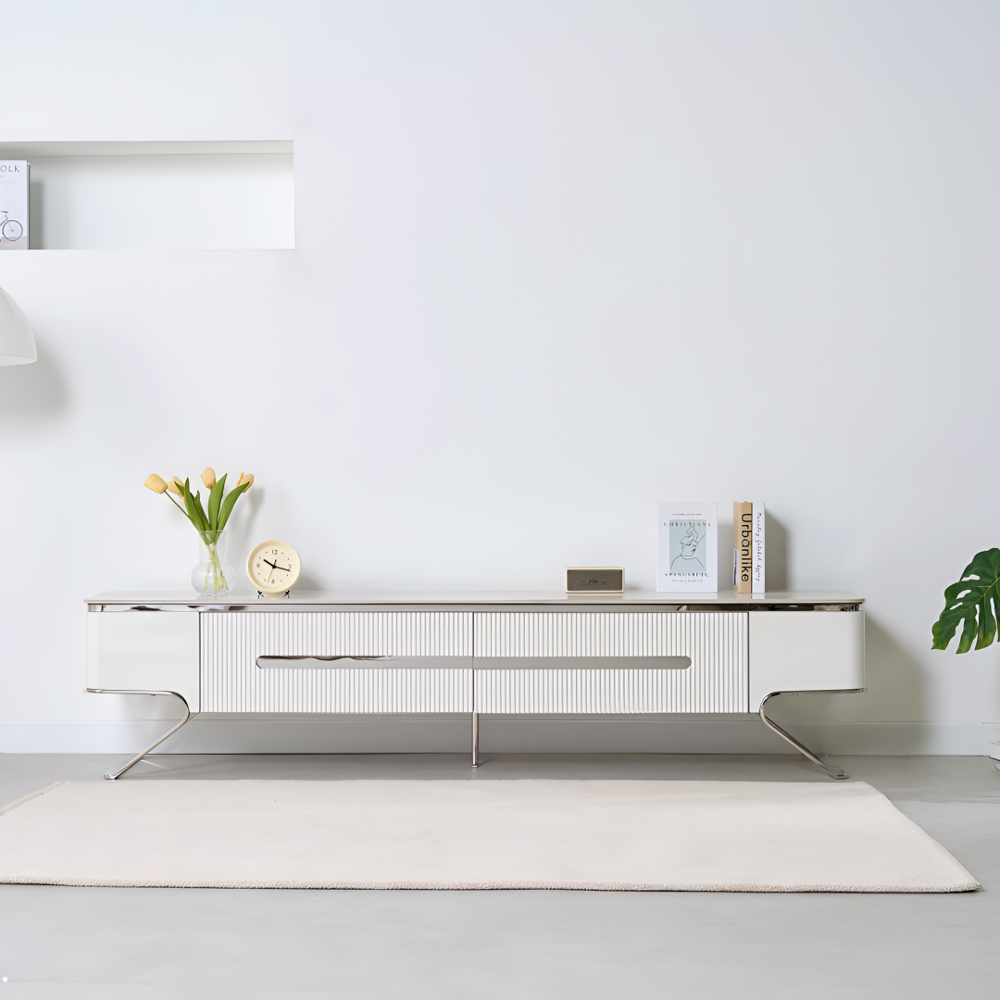 까사홈 레이나 실버 세라믹 거실장 2000