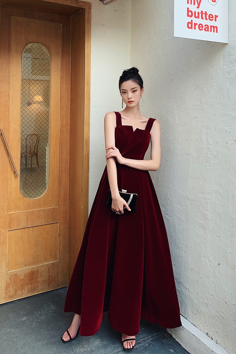 여성 민소매 파티드레스 대회 우아한 고급 디자인 피로연 행사장 이브닝의상 블랙 4컬러 - 상세 이미지 5