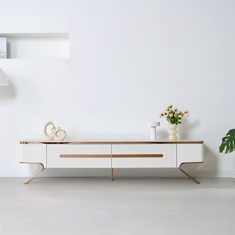 까사홈 레이나 골드 세라믹 거실장 2000