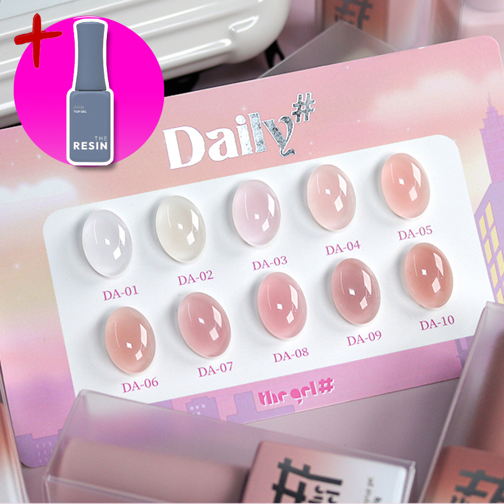 더젤샵 데일리샵 10종세트 논와이프 누드톤 시럽젤