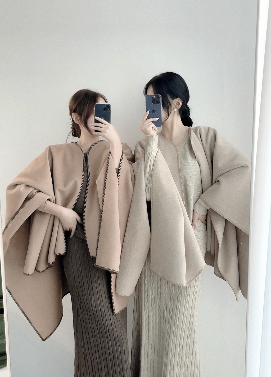 유어룸 르와 숄 케이프 판쵸 울 코트 상세 이미지 1