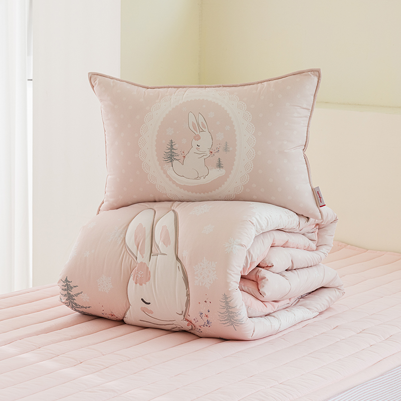 키즈 에어히트 발열 차렵 겨울이불 패드세트 스노우 앤래빗 (토끼), S.SS(싱글.슈퍼싱글겸용)