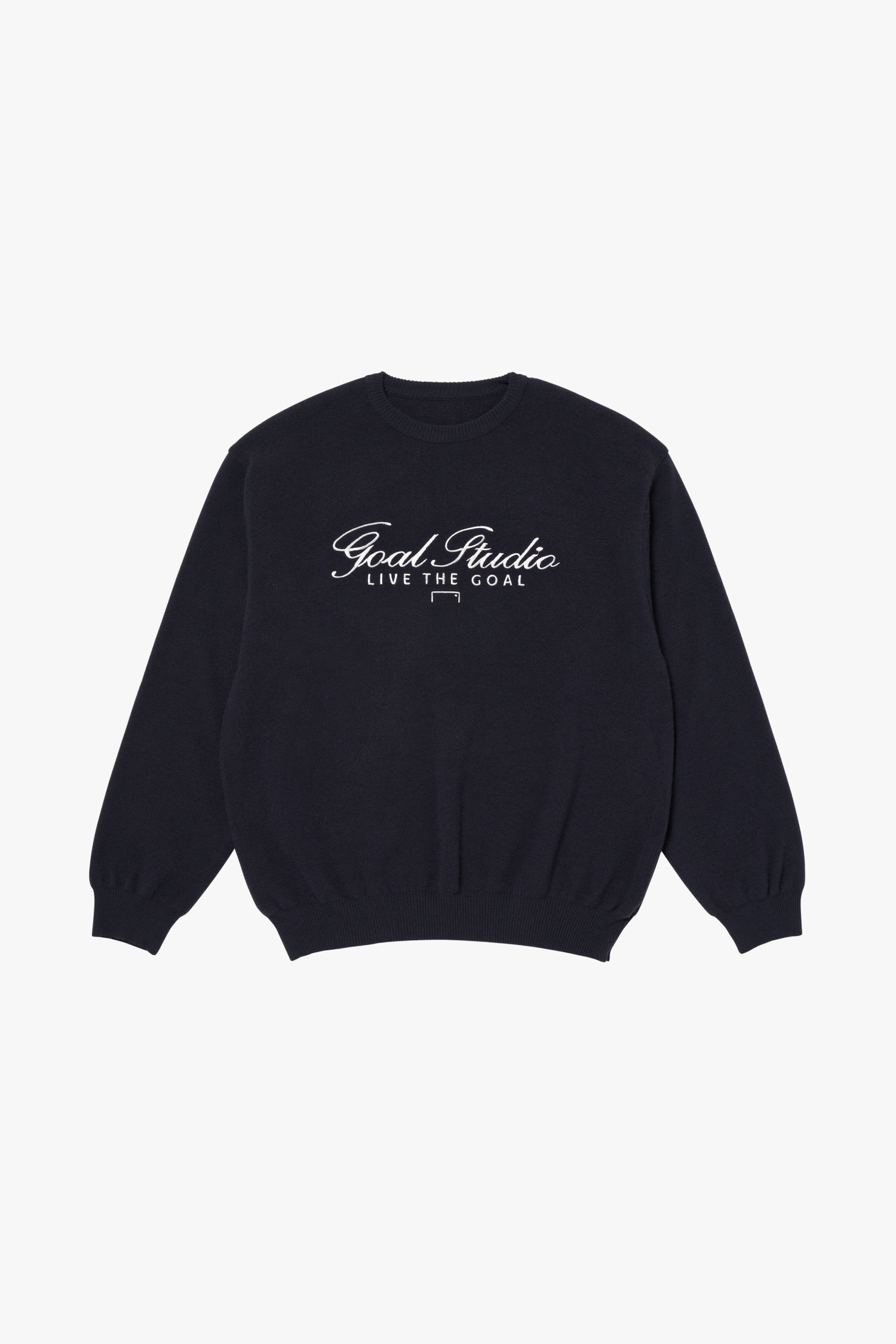 BASIC EMBROIDERY SWEATER-DARK NAVY - 상세 이미지 2