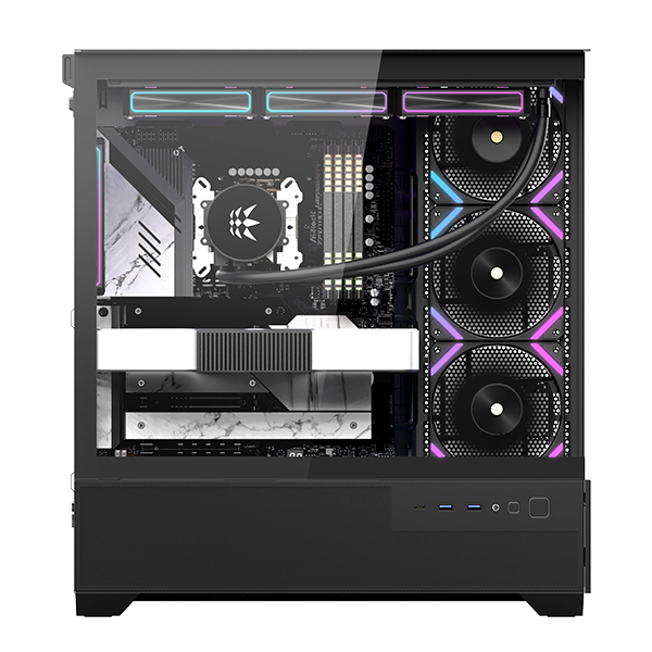 마이크로닉스 WIZMAX ML-360 WIDE View BTF 미들타워 PC 케이스 블랙 - 상세 이미지 3