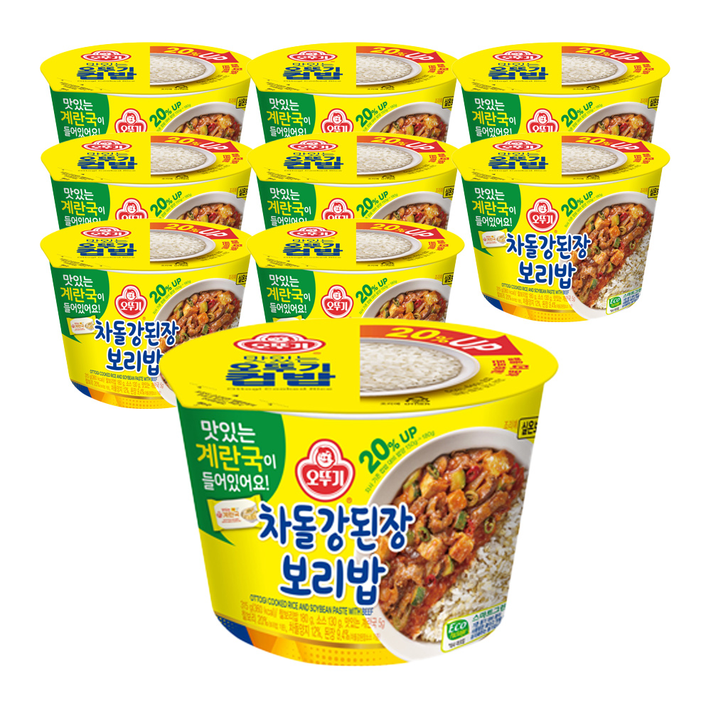 오뚜기 컵밥 차돌강된장보리밥+즉석 계란국 315g 9개 - 메인 이미지