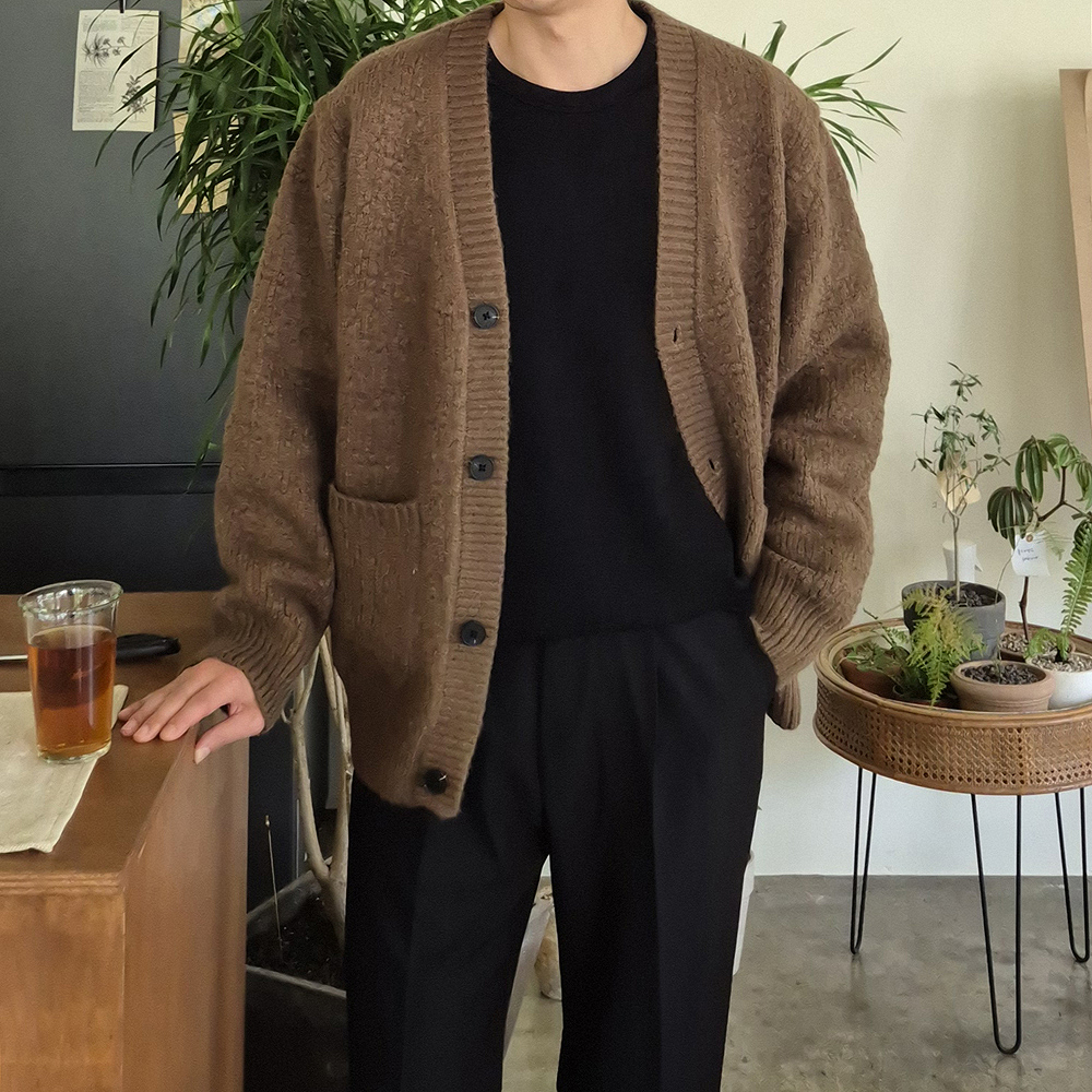 남자 긴팔티 오버핏 이너 오버핏 흰색 무지 티셔츠 - 상세 이미지 2