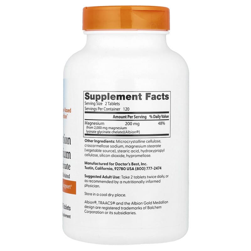 닥터스베스트 마그네슘 라이시네이트 글라이시네이트 킬레이트 200mg 240정 - 상세 이미지 2