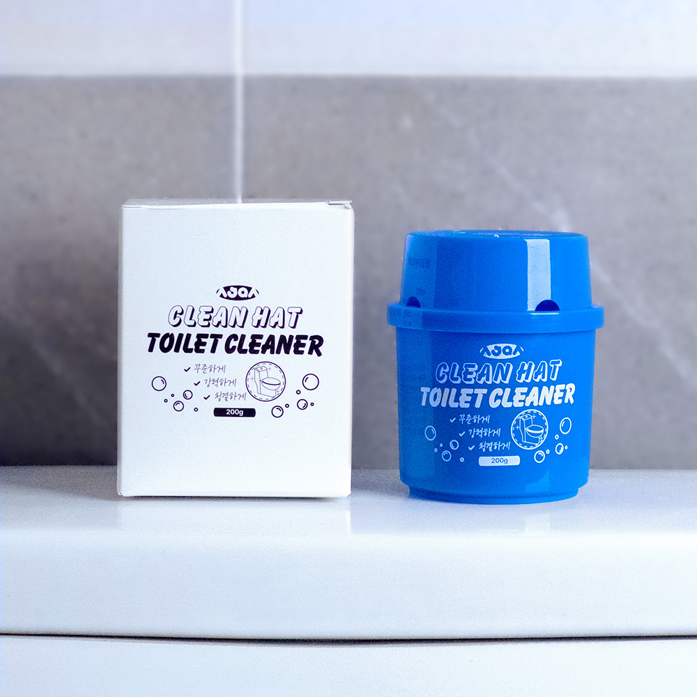 [매일 균일 세정] 클린햇 화장실 자동 변기 세정제 클리너 탈취제 변기 물때 세정 파란물 1개입, 2개