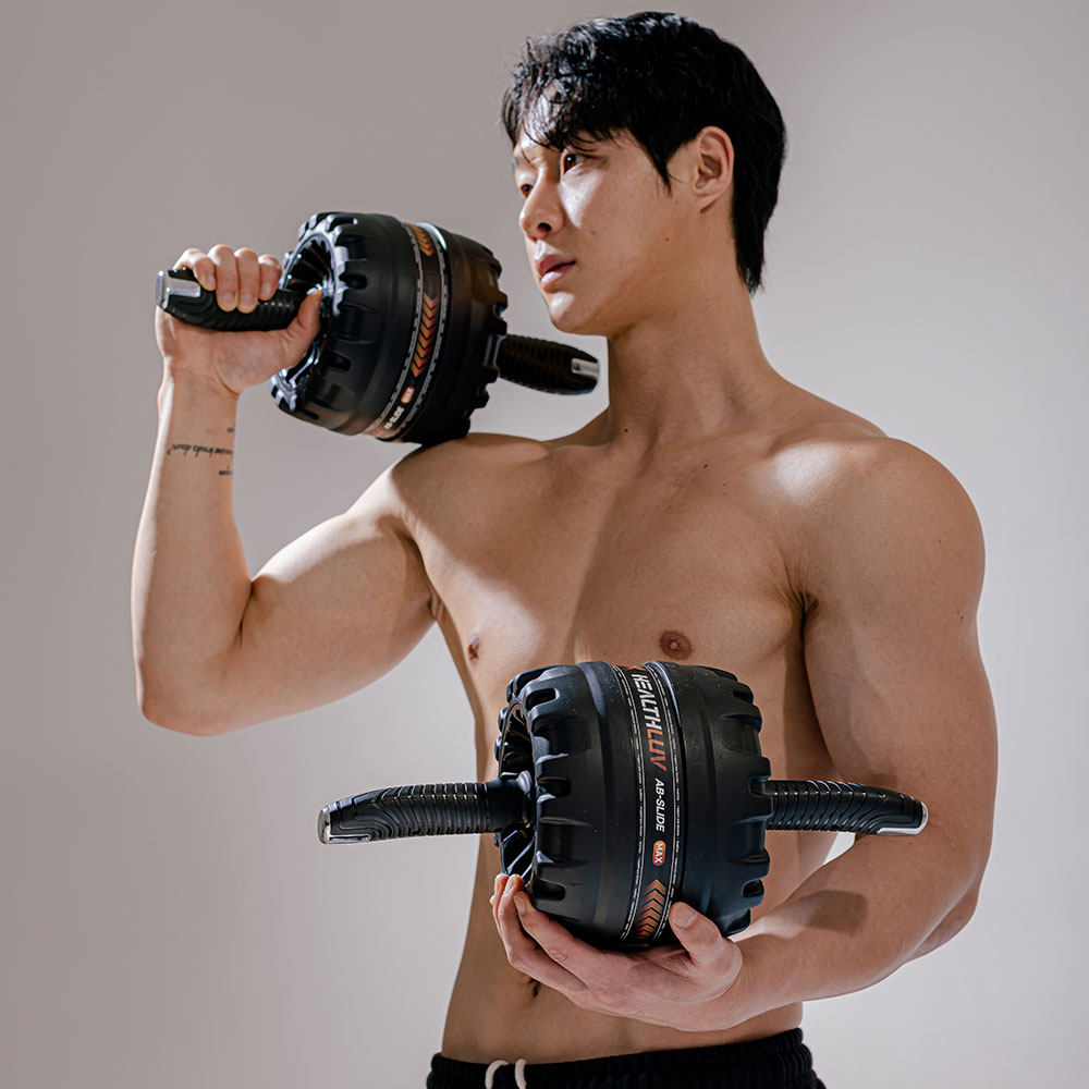 헬스럽 AB슬라이드 맥스 부상방지 복근 롤아웃 휠 전신 남자 뱃살 코어 운동기구 슬라이더 - 상세 이미지 5