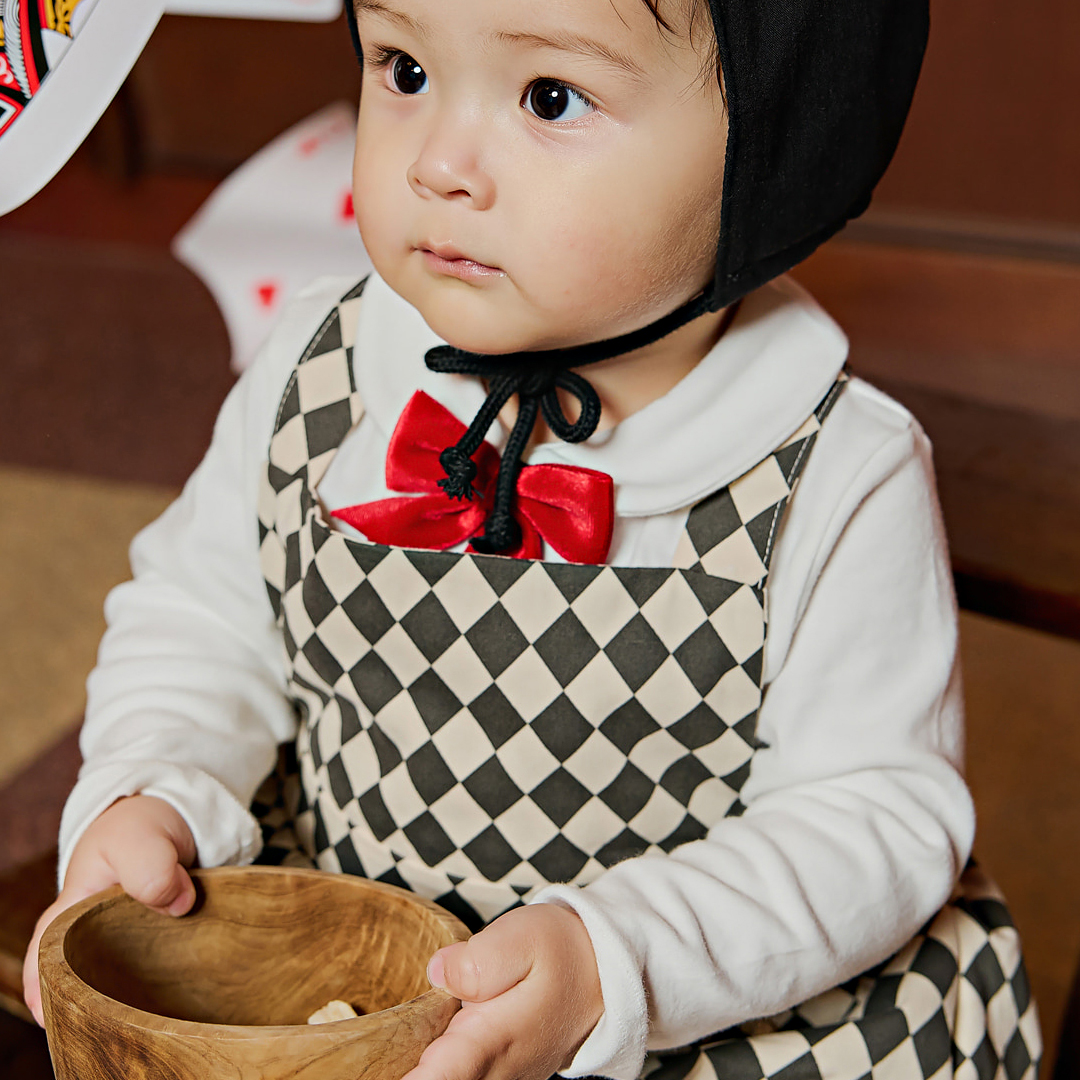 벨벳 리본 넥타이 아기 돌촬영 하객룩 - 상품 이미지