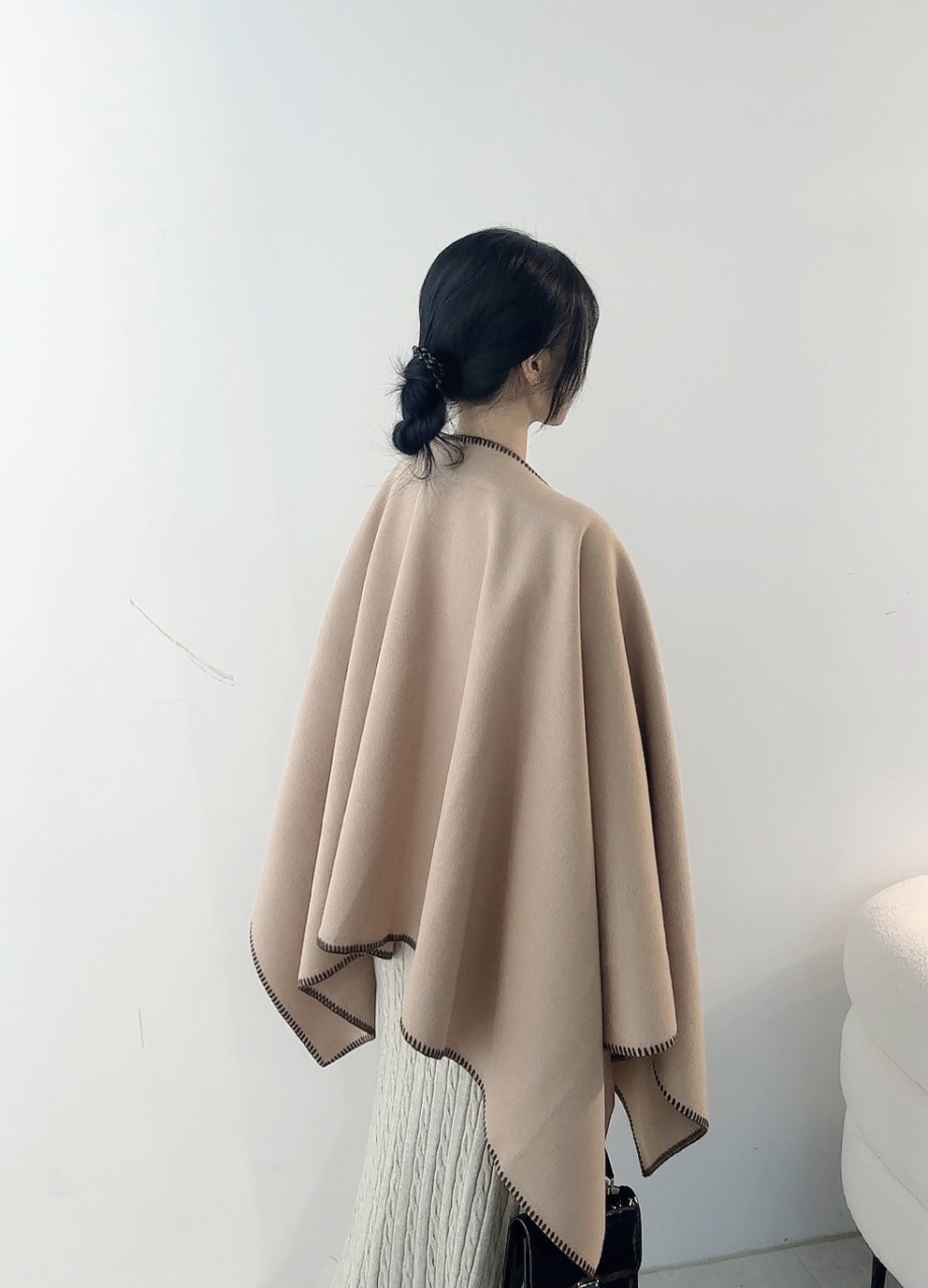 유어룸 르와 숄 케이프 판쵸 울 코트 상세 이미지 19