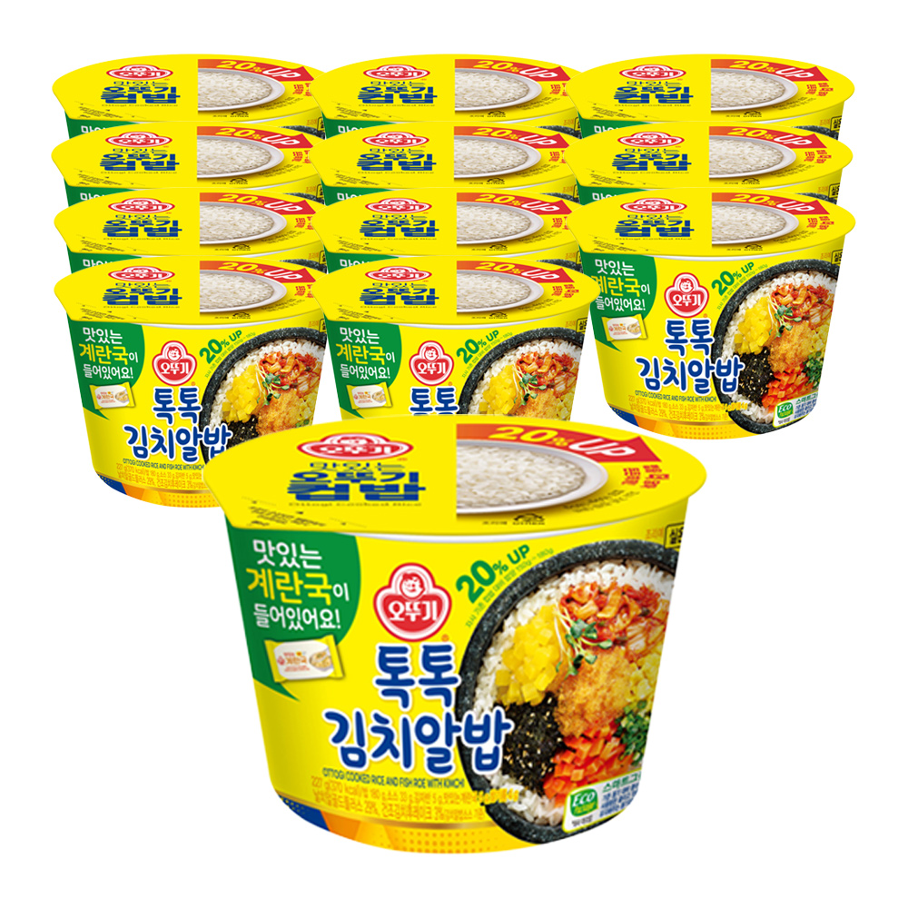 오뚜기 컵밥 톡톡김치알밥+즉석 계란국 227g 12개 - 상품 이미지