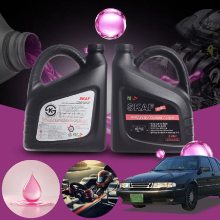 대원카 9000 최고급 농축 EG  냉각 부동액 SK SKAF PINK 3L