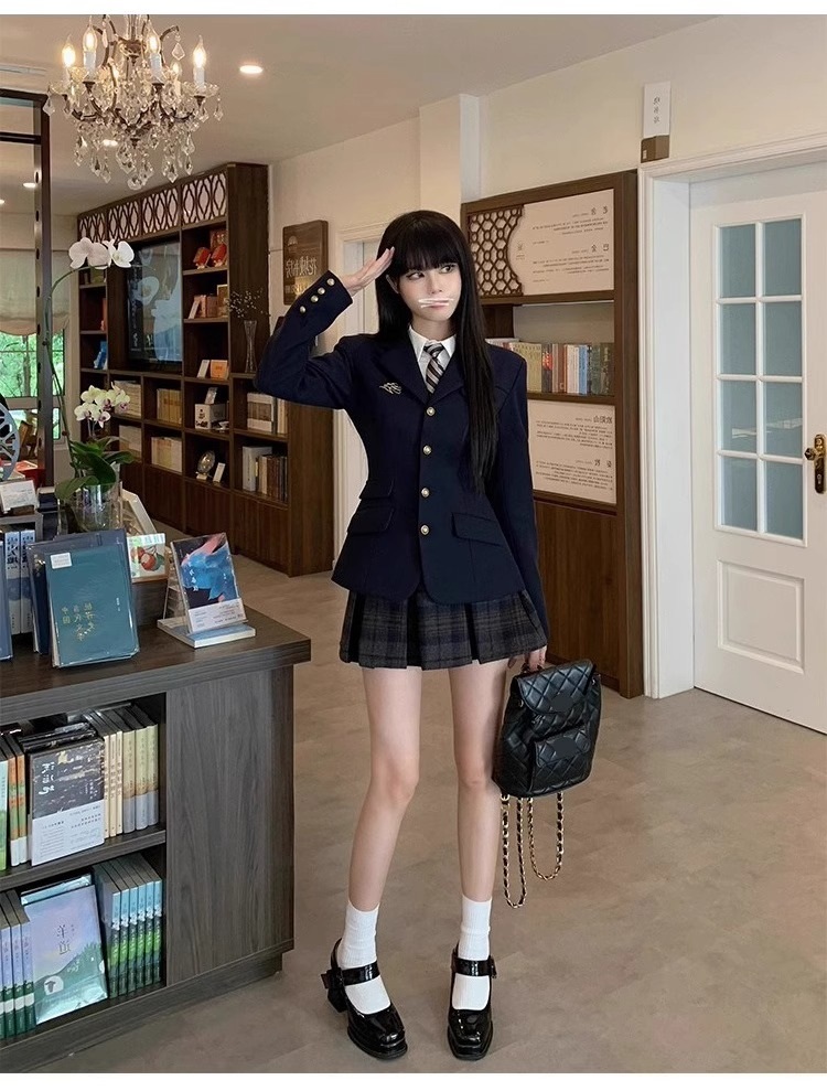 영국교복세트 자켓 프레피룩 예고 졸사 재킷 의상 옛날 스쿨룩 - 상세 이미지 5