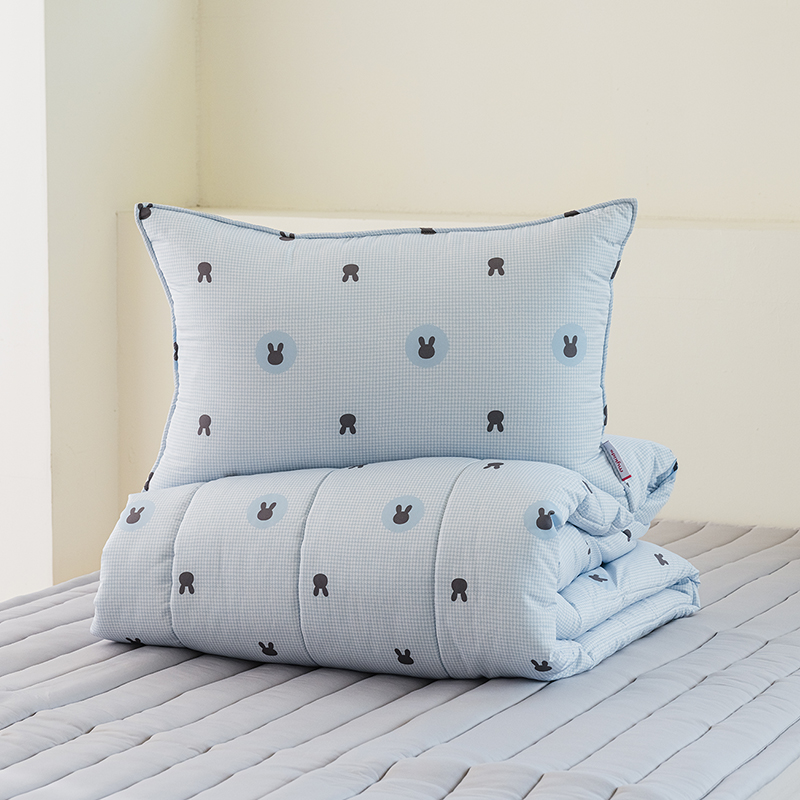 키즈 에어히트 발열 차렵 겨울이불 패드세트 에어래빗 블루 (토끼), S.SS(싱글.슈퍼싱글겸용)