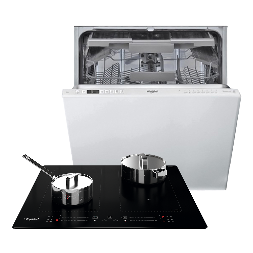월풀 14인용 풀빌트인 자동문열림 식기세척기 + 4구 플랙시존 인덕션 (WIC3C26NPF+WLS1360N)