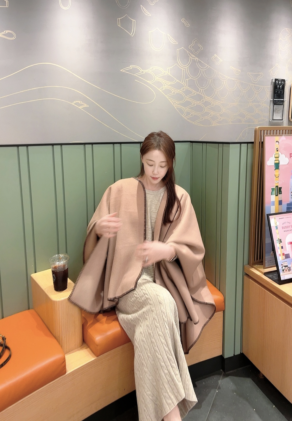 유어룸 르와 숄 케이프 판쵸 울 코트 상세 이미지 20