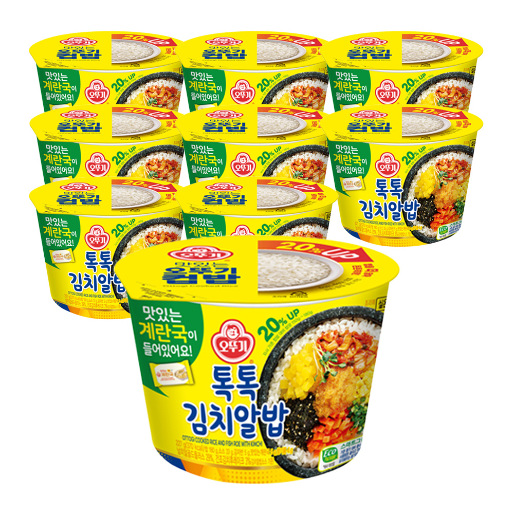 오뚜기 컵밥 톡톡김치알밥+즉석 계란국 227g 9개 - 상품 이미지
