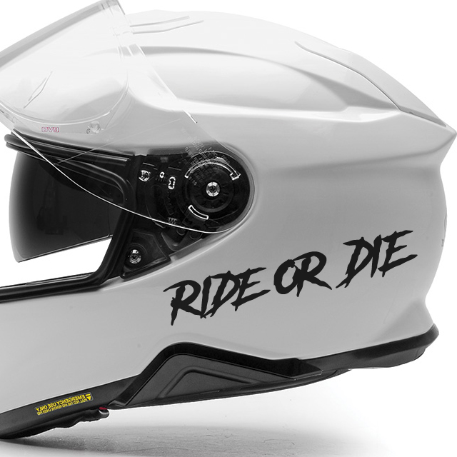 오토바이 자전거 레터링스티커 RIDE OR DIE 데칼 120x23mm - 상품 이미지