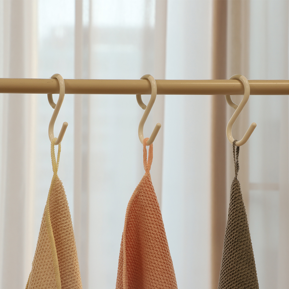 비틀코코 안떨어지는 S자 고리 행거 압축봉 집게 걸이 소형 일반형 3p