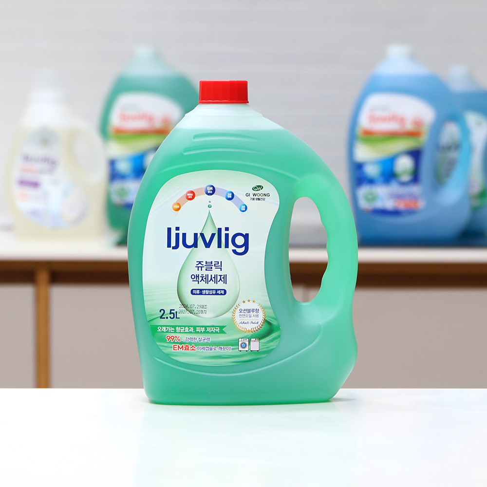 쥬블릭 고농축 세탁세제 2.5L 4개 알칼리 세제 일반드럼겸용 빨래 - 상세 이미지 2
