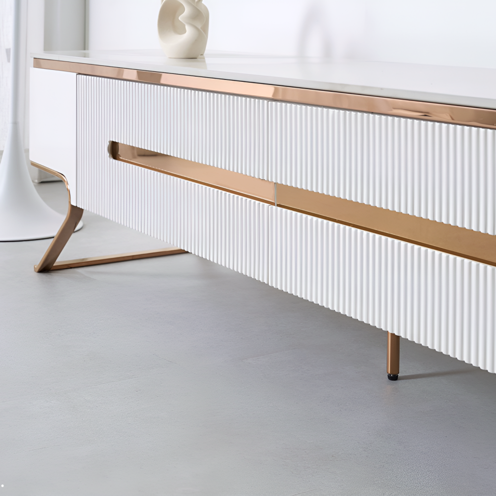 까사홈 레이나 골드 세라믹 거실장 2000