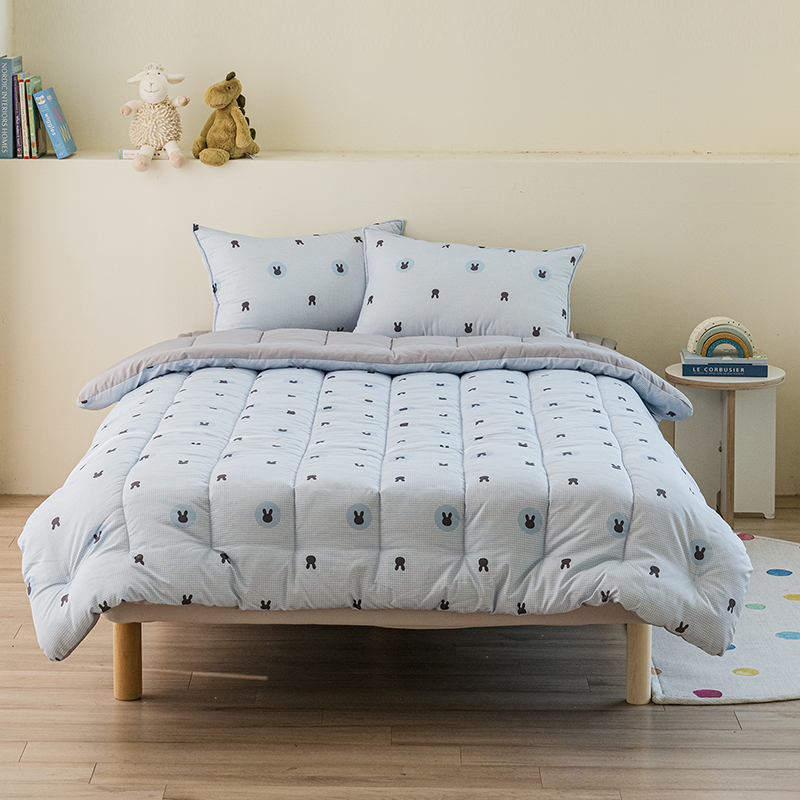 키즈 에어히트 발열 차렵 겨울이불 단품 에어래빗 블루 (토끼), S.SS(싱글.슈퍼싱글겸용)