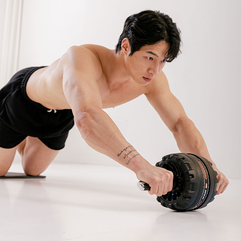 헬스럽 AB슬라이드 맥스 부상방지 복근 롤아웃 휠 전신 남자 뱃살 코어 운동기구 슬라이더 - 상세 이미지 2