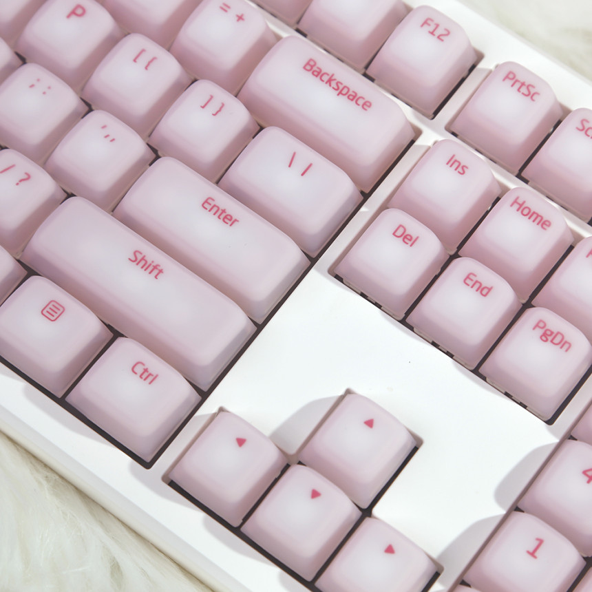젤리 핑크 키캡 실리콘 체리 Cherry 말랑말랑 커스텀 반투명 기계식키보드 키캡