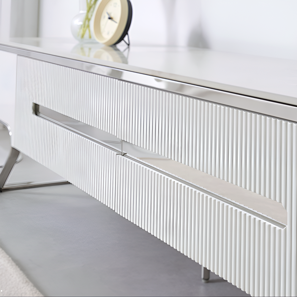 까사홈 레이나 실버 세라믹 거실장 2000