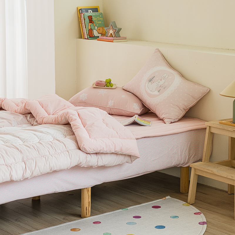 키즈 에어히트 발열 차렵 겨울이불 패드세트 스노우 앤래빗 (토끼), S.SS(싱글.슈퍼싱글겸용)