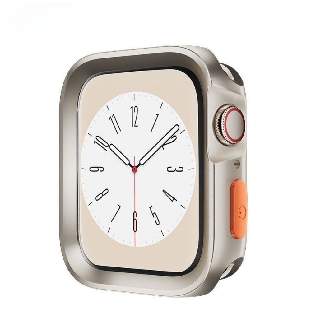 애플워치 10세대 액정 케이스 티타늄 도금 실리콘 베젤 커버 검정색 iwatch S9/8/7 45mm 이미지 7