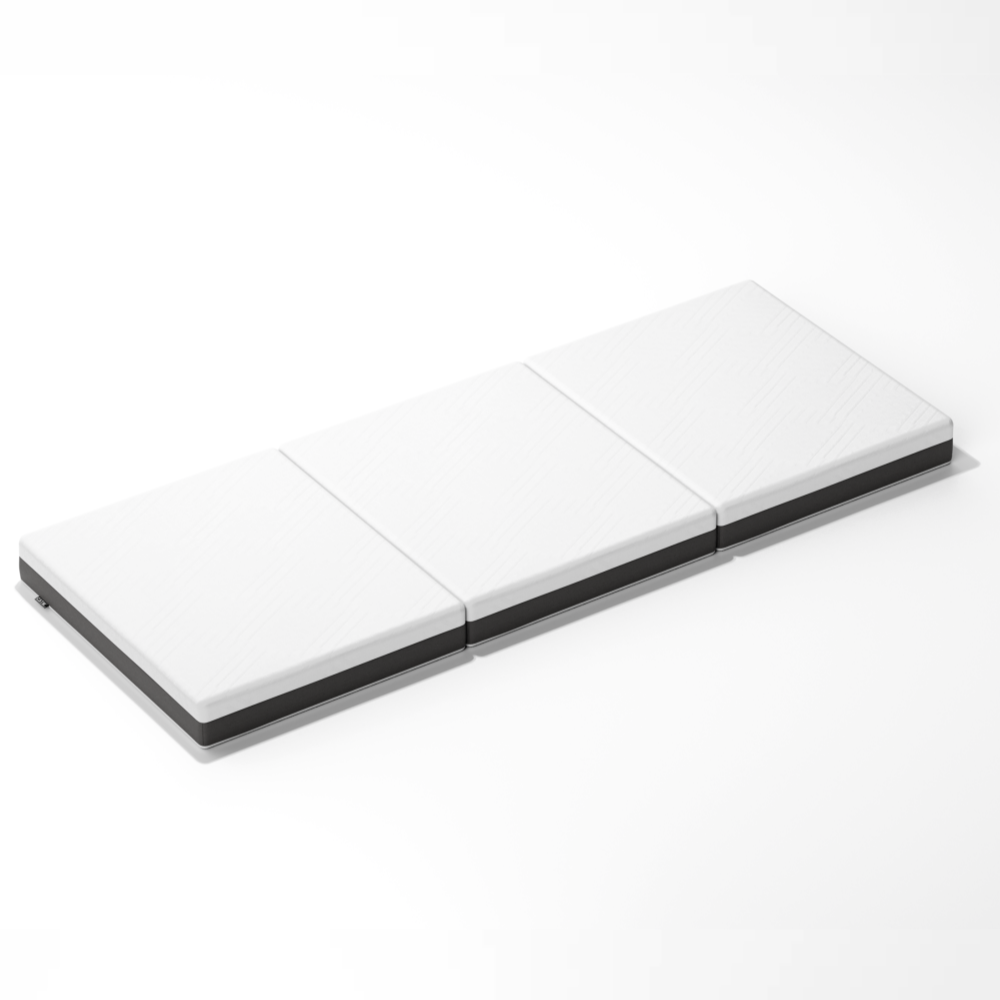 CSTM 맞춤형 1인용 3단 접이식 매트리스 싱글 탄탄한 침대 토퍼 수면매트 12cm MS