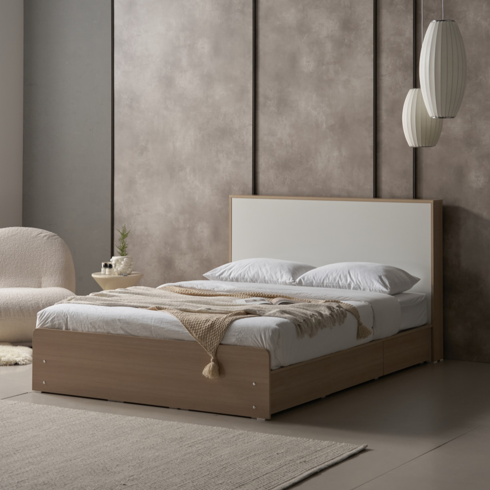 조이 퀸사이즈침대 월넛