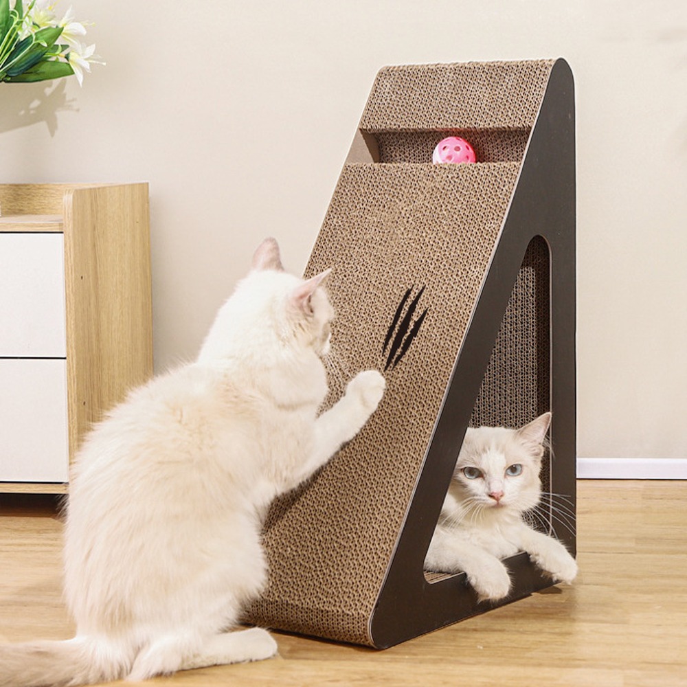 개과천선 어몽드 트라온 고양이 스크래쳐 하우스 발톱 관리 빼꼼창 스트레스 해소 숨숨집 - 상세 이미지 3