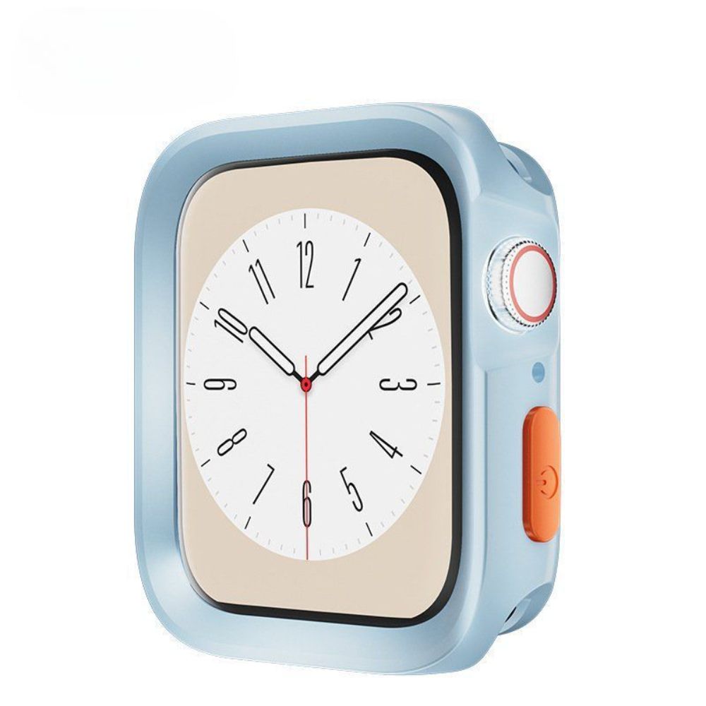 애플워치 10세대 액정 케이스 티타늄 도금 실리콘 베젤 커버 검정색 iwatch S9/8/7 45mm 이미지 8