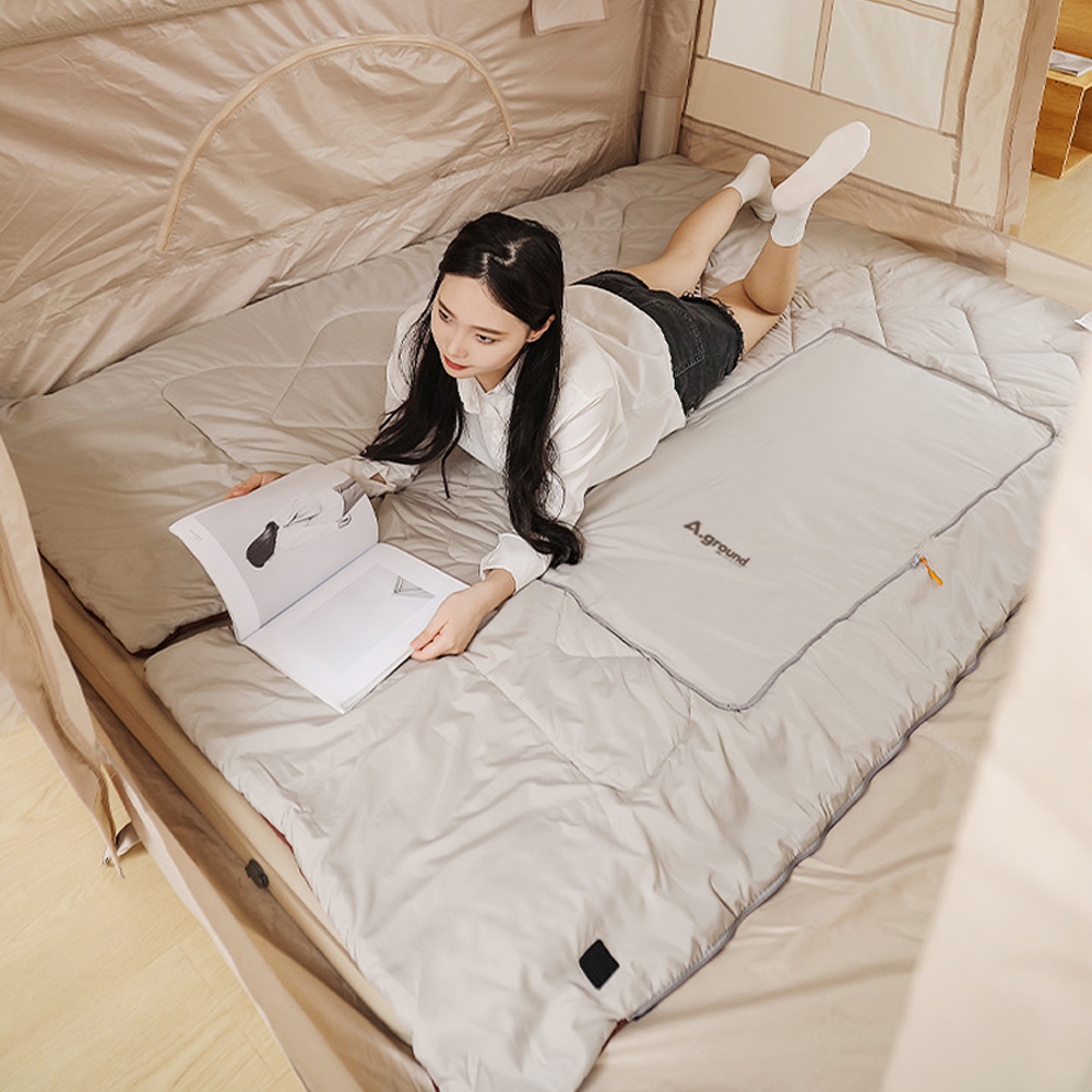 에이그라운드 캠핑 침낭 쿠션 차박 사계절 휴대용 베개 이불 이미지 6