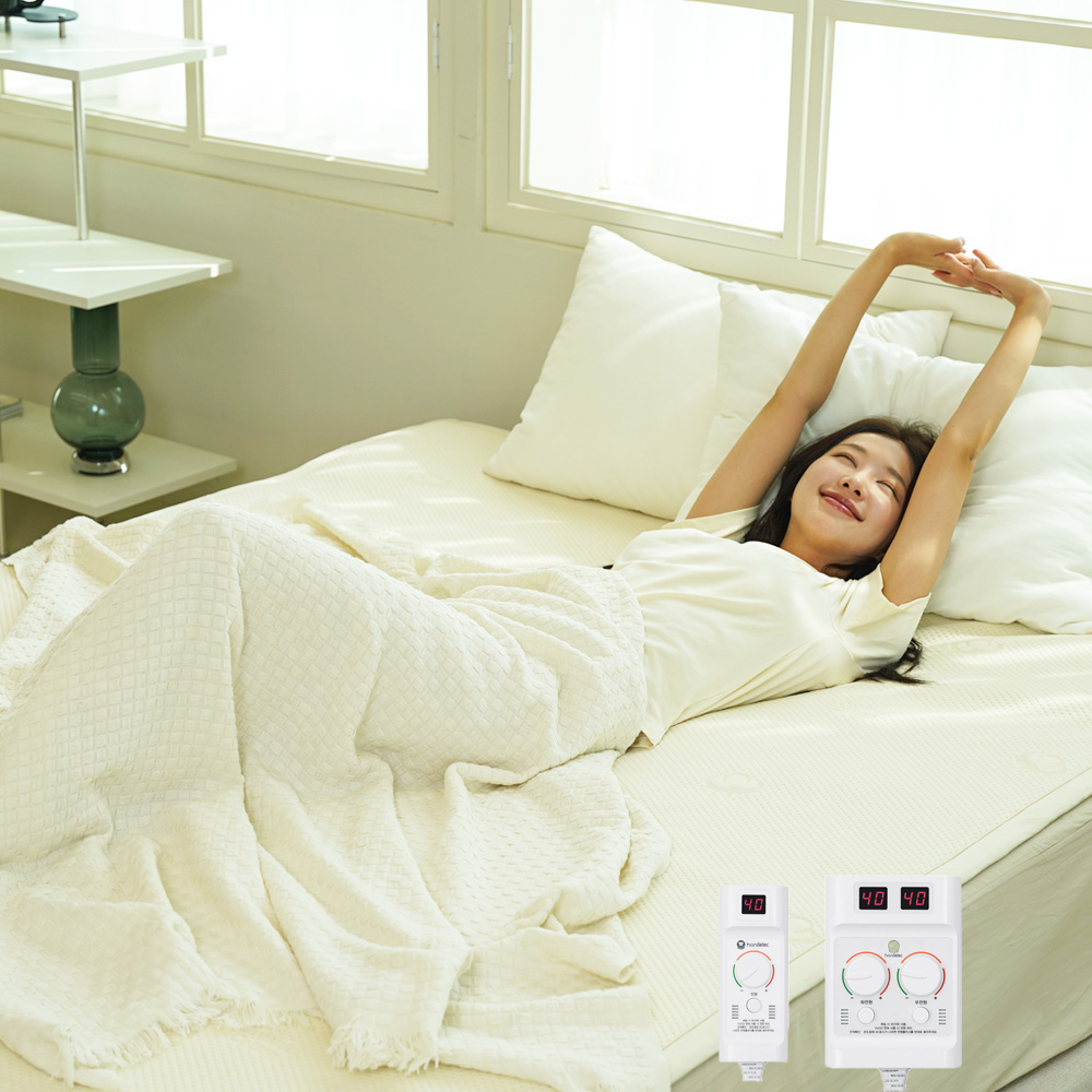 탄소매트 오가닉 면 전기요 EMF 전자파 안심 세탁 슈퍼싱글