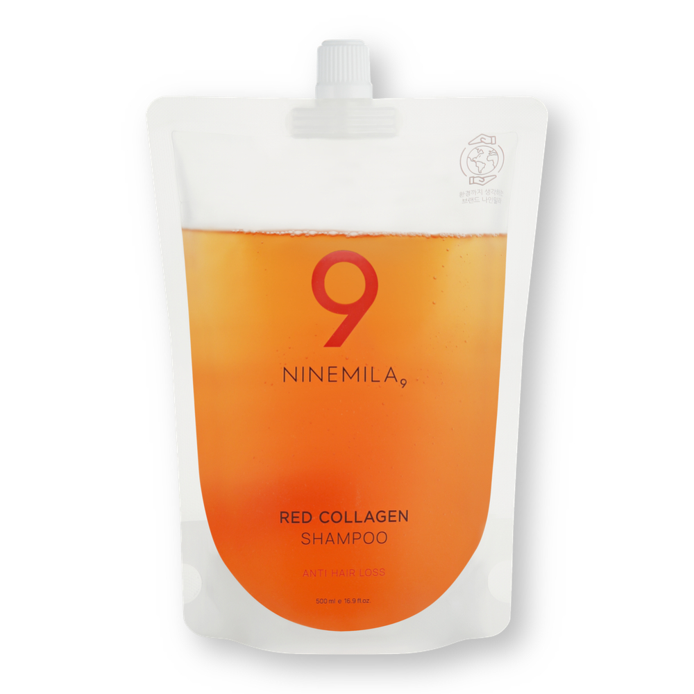 나인밀라 레드콜라겐 손상모발용 탈모샴푸 본품 (+ 리필 추가선택) 그린로즈향, 500ml, 2개 - 상세 이미지 3