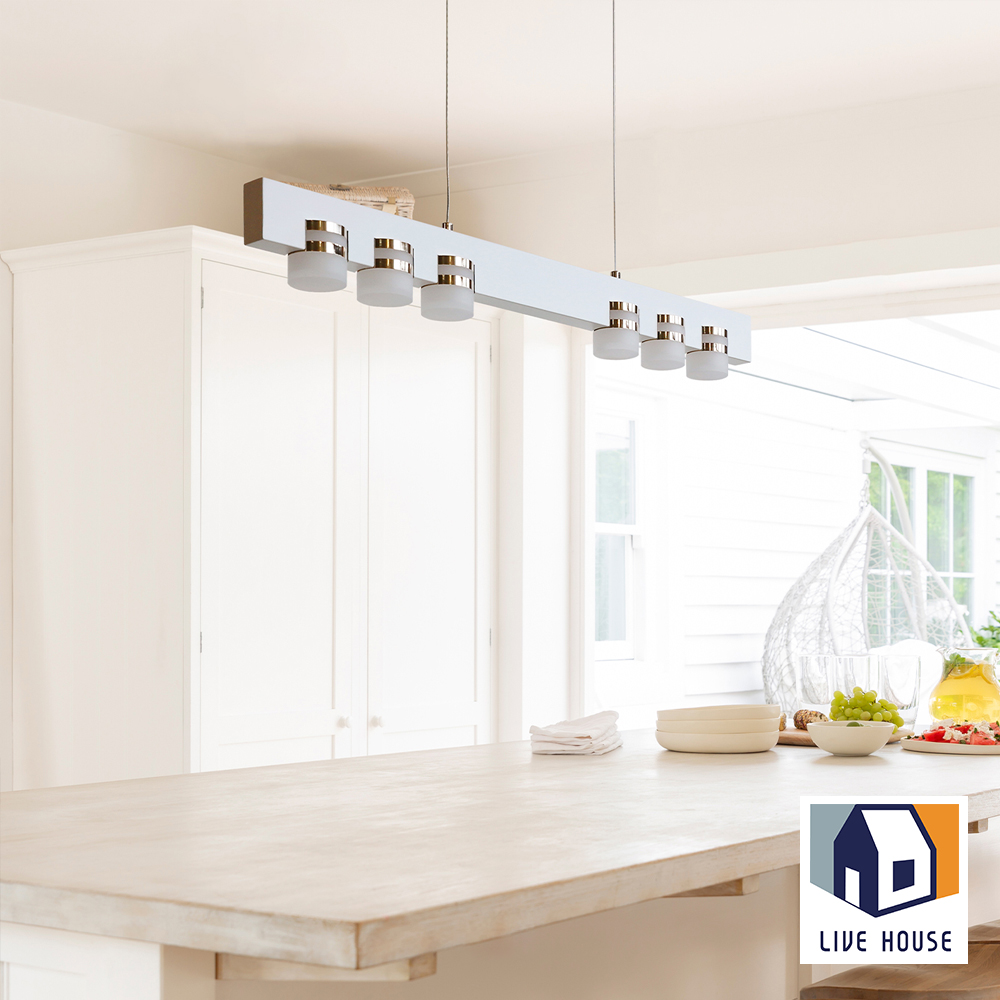 LED 식탁등 카페 인테리어 조명 씨라인 일자 펜던트 6등 화이트