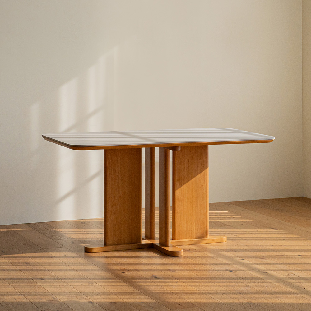 파레드 세라믹 식탁 테이블 4인용 1400 원목 사각