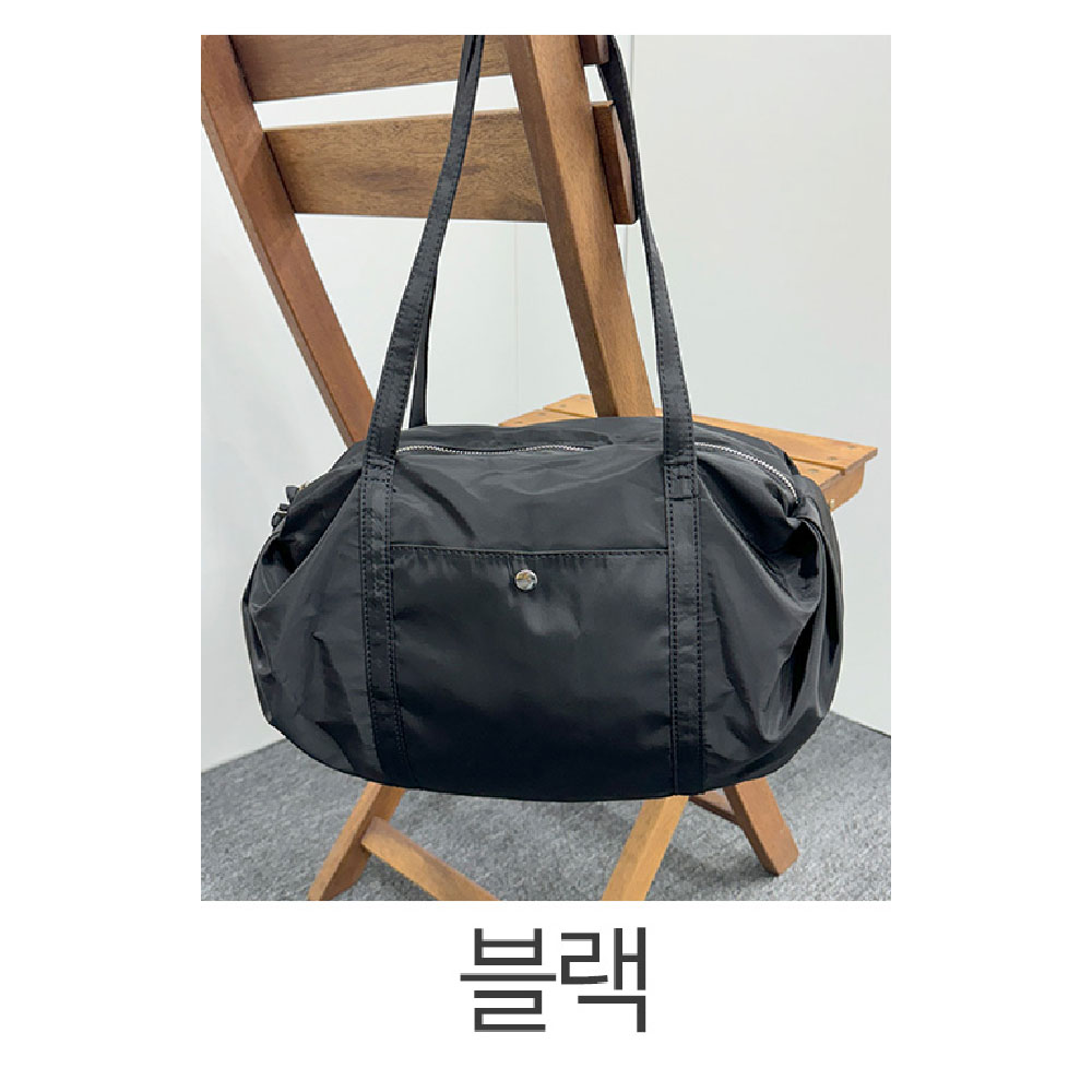 가벼운 캐주얼 운동 숄더백 심플한 미디엄 라지 라운드 초경량 빅사이즈 숄더가방 - 상세 이미지 2