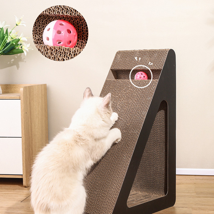 개과천선 어몽드 트라온 고양이 스크래쳐 하우스 발톱 관리 빼꼼창 스트레스 해소 숨숨집 - 상세 이미지 5
