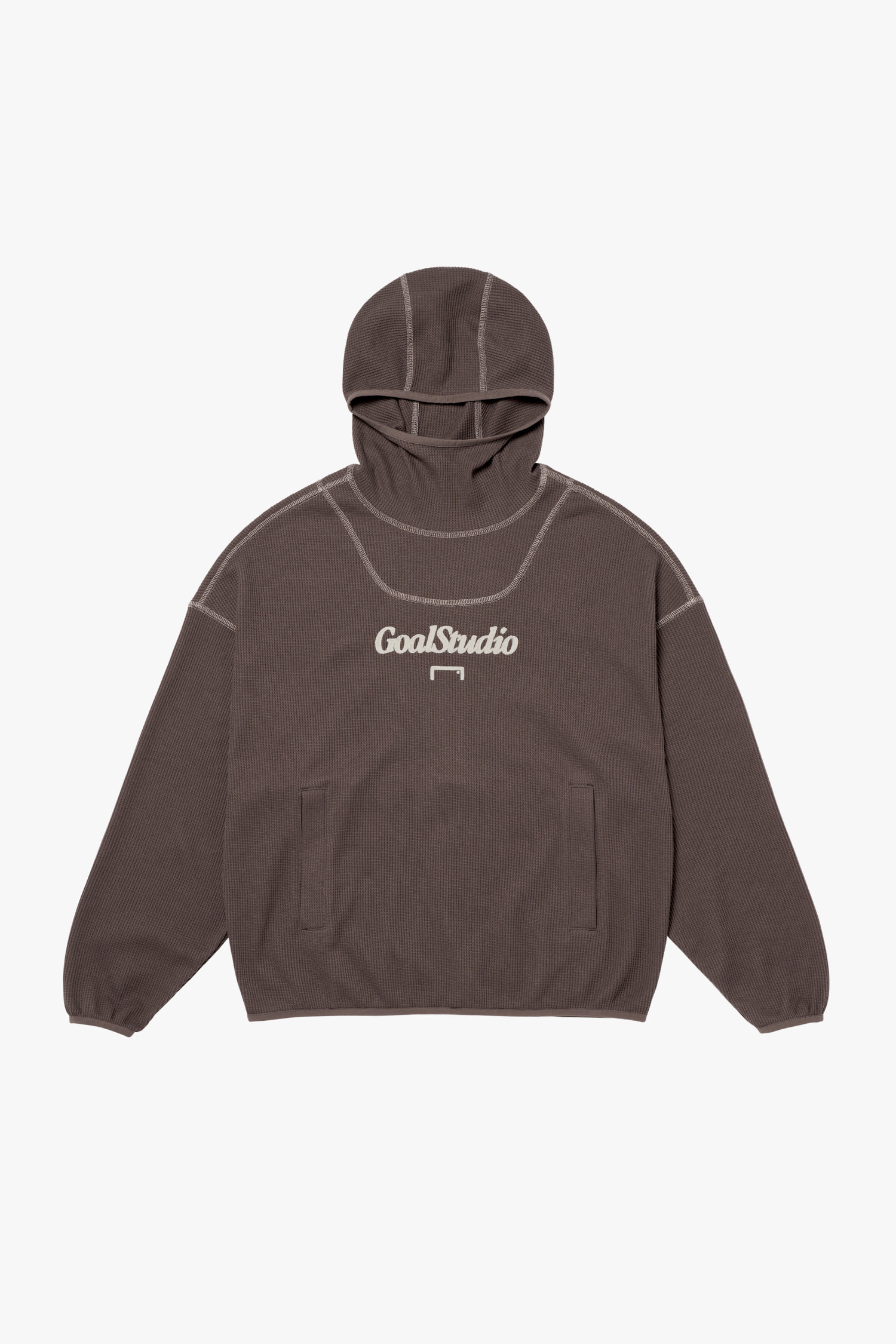 WAFFLE OVER FIT HOODIE-INDIE PURPLE - 상세 이미지 2