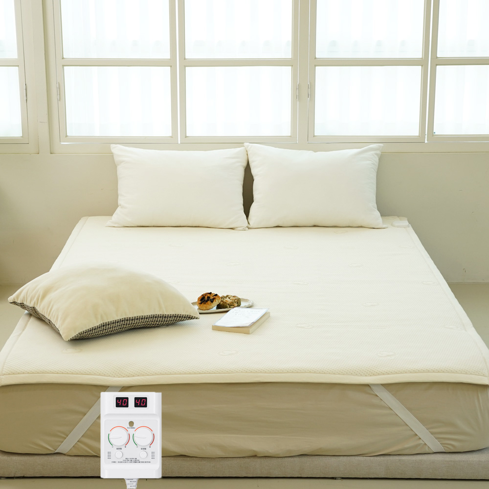 탄소매트 오가닉 면 전기요 EMF 전자파 안심 세탁 슈퍼싱글