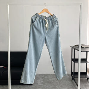 1+1 남자청바지 S-3XL 밴딩 세미와이드 데님팬츠 에멜s 기모 빅사이... 착용 후기 | 사이즈/핏 총정리 - 상품 이미지 3