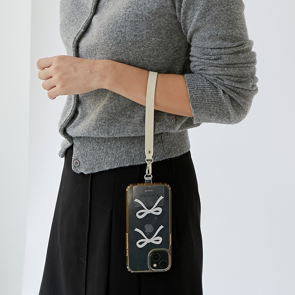 퍼니메이드 태그홀더 가죽 핸드폰 도난방지 손목 스트랩 전 기종